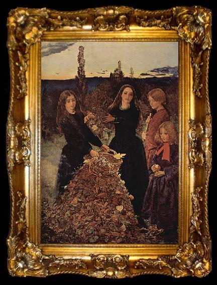 framed  Sir John Everett Millais Herbstlaub, ta009-2
